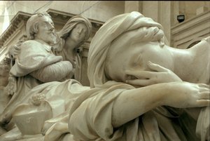 Detalje af begravelsesmonumentet til Armand-Jean du Plessis, kardinal Richelieu 1585-1642, 1694 marmor se også 252687